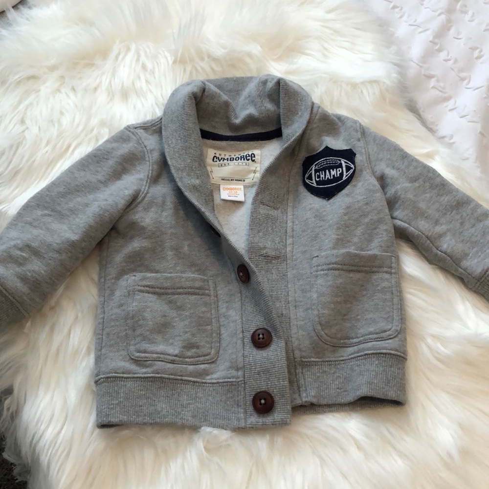 Gymboree gray sweater 12-18mo